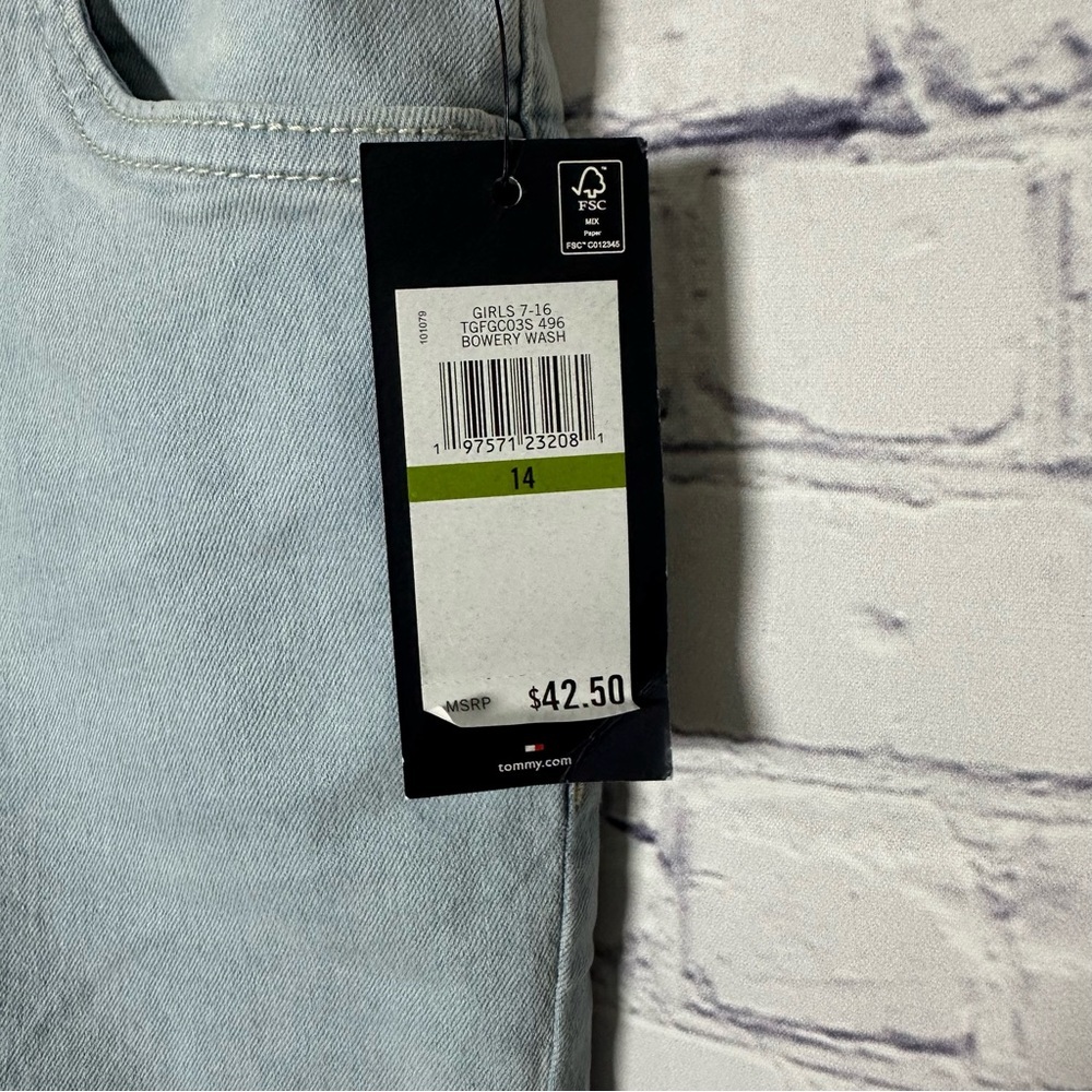 Tommy Hilfiger Light Blue Skinny Jeans for Girls - Picture 3 of 4